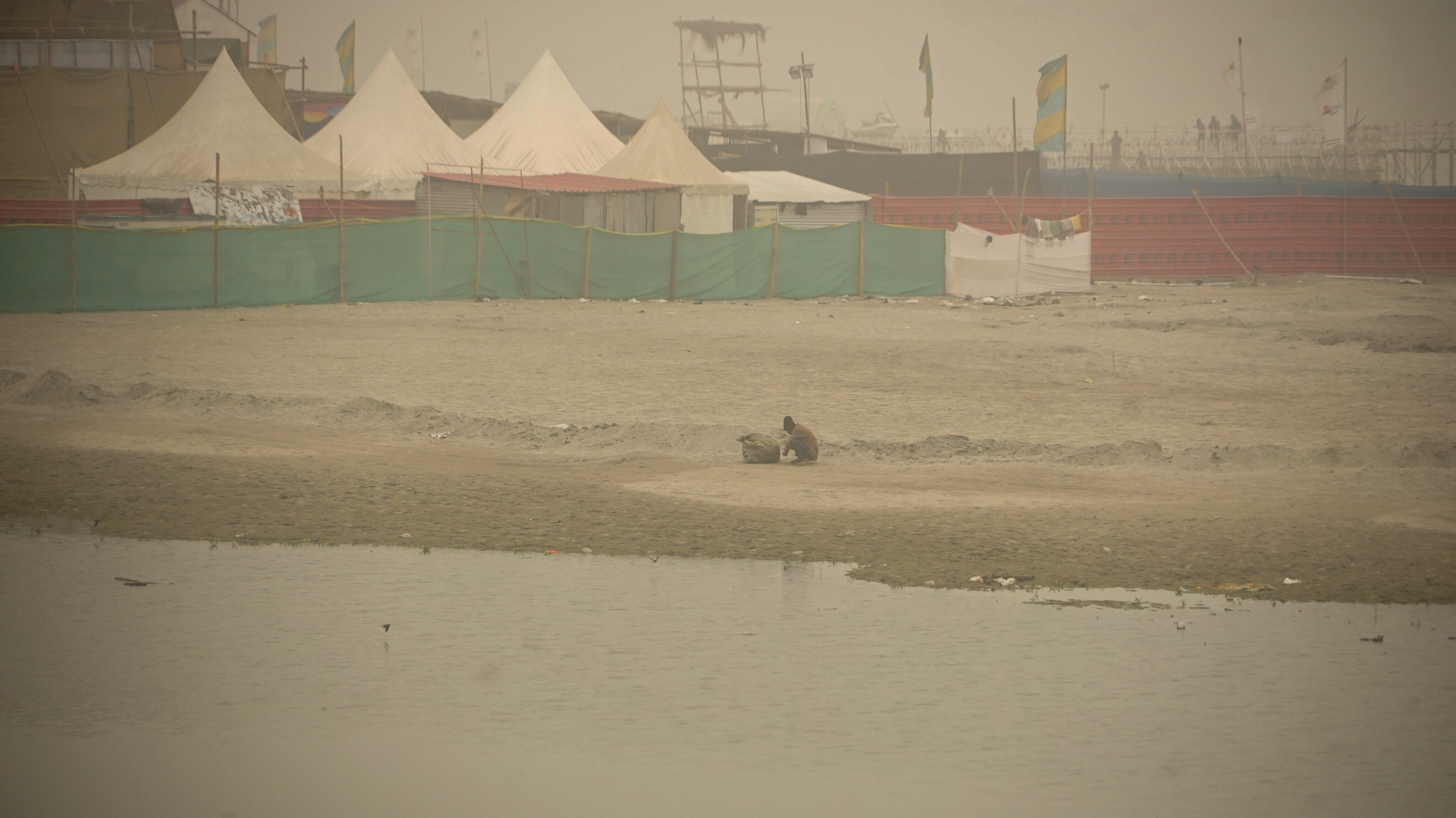 A faraway shot of the Brahmaputra Carnival.