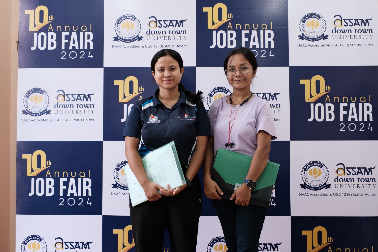 The job fair organised by Assam down town University.