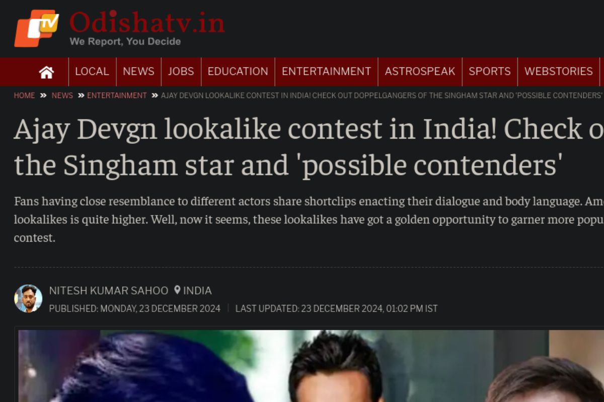 Ajay Devgan lookalike contest.