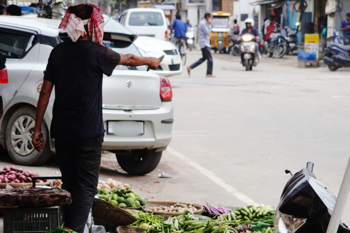 A street vendor in Guwahati.
